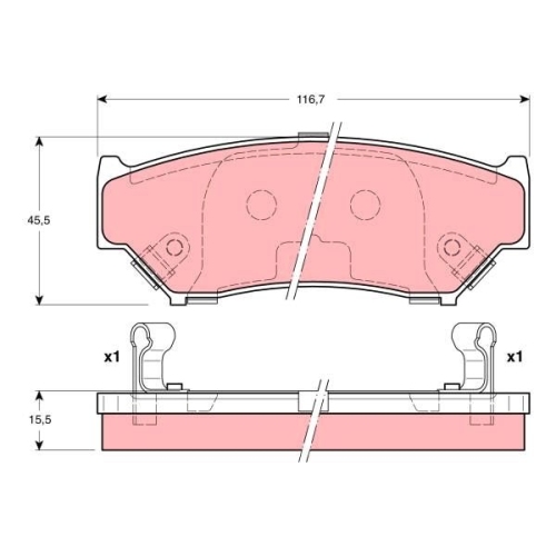 TRW set placute frana,frana disc