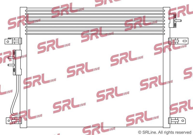 Condensator climatizare AC Jeep Grand Cherokee 99-05, motor: 2.7 CRD, 4.0 R6, 4.7 V8, condenser cu integral oil cooler, 580(530)x460x22, SRLine, miez si rezervor din aluminiu brazat, 55116931AA