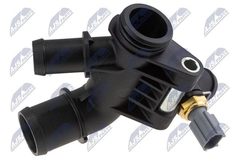 Termostat cu carcasa Ford Escape 1.5 Ecoboost 2017-2019, Fusion 1.5 GTDI 2014-2016; DS7Z8K556G; NTY, aftermarket