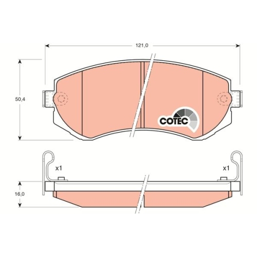 TRW set placute frana,frana disc COTEC