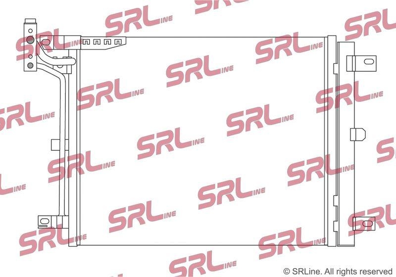 Condensator climatizare AC Jeep Wrangler 18-, motor: 2.0 T, 3.0 MultiJet, 3.6 V6, Condensator cu uscator integrat ; MHEV, 510(475)x395x16, SRLine, miez si rezervor din aluminiu brazat, 68314789AA; 68314789AB