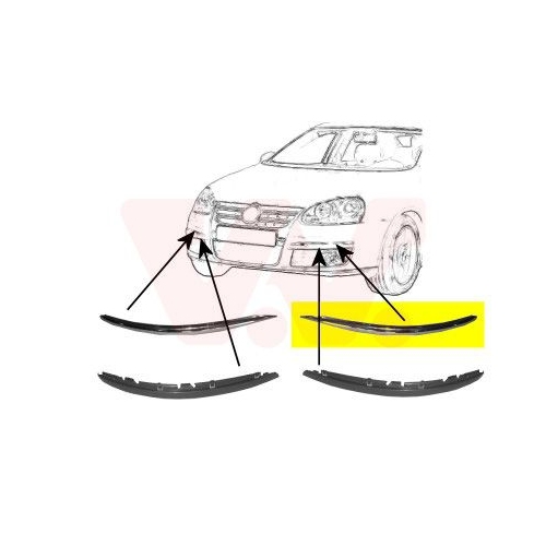 Bandou bara protectie Vw Golf 5 Variant (1k5), Jetta 3 (1k2) Van Wezel 5886483 parte montare : stanga, fata