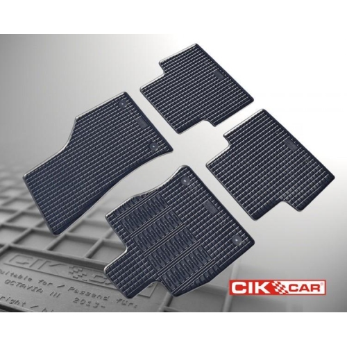 Set covorase auto din cauciuc Skoda Octavia 3 (5E) 2013-2020; Skoda Octavia 4 2020-, Negre