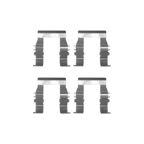 Set accesorii placute frana Delphi LX0171, parte montare : Punte Fata