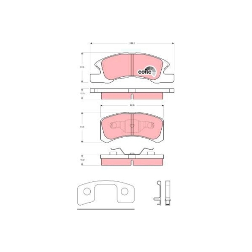TRW set placute frana,frana disc COTEC