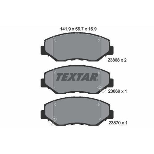 Placute frana Honda Accord 7 (Cl Cn) 01.03-09.12, Accord 7 Tourer (Estate) (Cm Cn) 04.03-05.08, Civic X Liftback (Fc Fk) 09.16-, Civic X Sedan (Fc) 09.15-, Civic Xi Sedan (Fe) 01.21-, Cr-V 2 (Rd) 09.01-07.07, Element (Yh) 07.02-12.11, Pilot 09.02-07.08, F