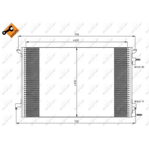 Condensator climatizare, Radiator clima Fiat Croma (194); Opel Vectra C Nrf 35467