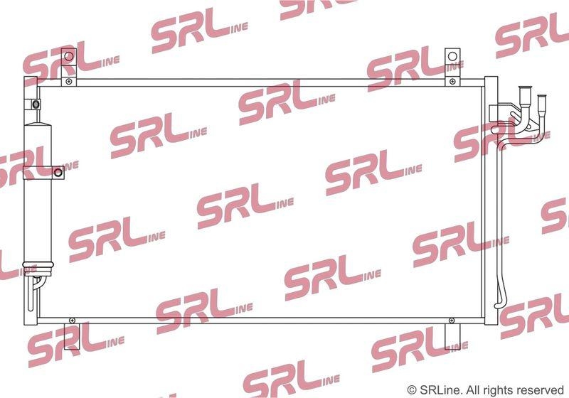Condensator climatizare AC Infiniti G 02-07, motor: 3.5 V6, Condensator cu filtru uscator , 730(690)x390(365)x16, SRLine, miez si rezervor din aluminiu brazat, 92100AL570; 92100AM600