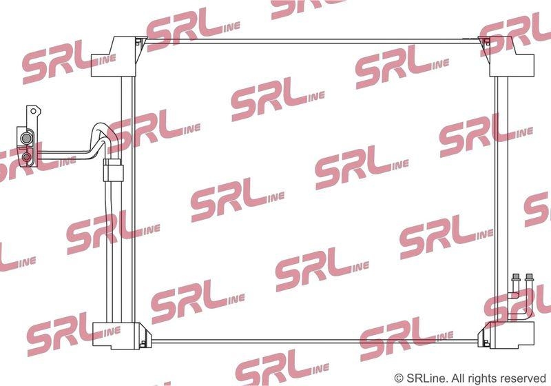 Condensator climatizare AC Infiniti Ex/Qx50 08-, Fx/Qx70 08-, motor: 3.5 V6, 3.7 V6, Condenser fara uscator , 645 (600)x505x16, SRLine, miez si rezervor din aluminiu brazat, 92110-1BA0A