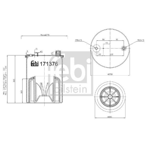 FEBI BILSTEIN Burduf, suspensie pneumatica