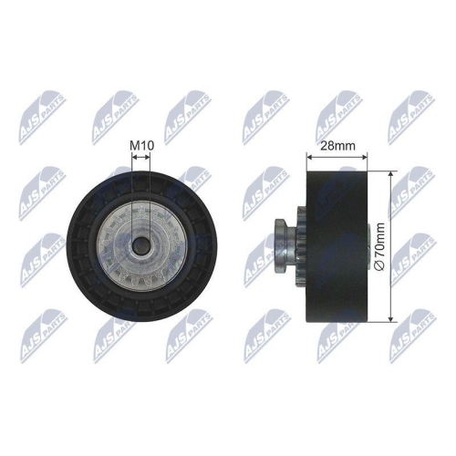 Rola intinzator curea transmisie Renault Clio I, Espace 3, Laguna I, Megane I, Megane, Classic, Megane, Coach 1.8, 2.0 06.89-08.03, Plastic, 35-68