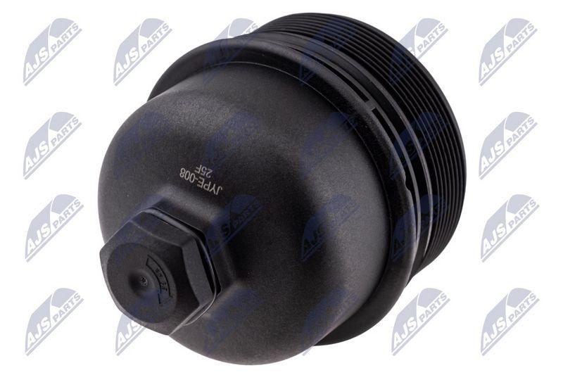 Capac, carcasa filtru ulei Peugeot 1007, 107, 2008, 206, 207, 208, 3008, 301, 307, 308, 4008, 407, 5008, 508, Bipper, Expert, Partner, Rifter, Citroen Berlingo, C1, C2, C3, C4, C5, Ds3, Ds4, Ds5, Jumpy, Nemo, Xsara; 9878307; NTY, aftermarket
