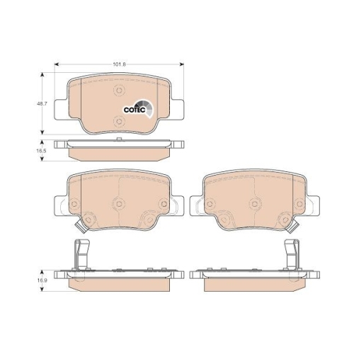 TRW set placute frana,frana disc COTEC