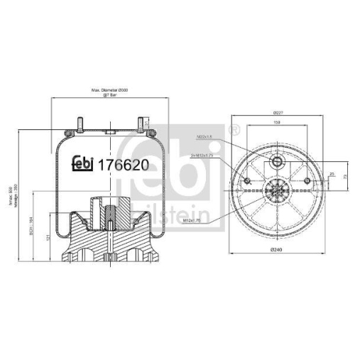 FEBI BILSTEIN Burduf, suspensie pneumatica