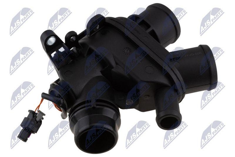 Termostat cu carcasa Jaguar Xj X351 3.0 2012-, Xf X260 3.0 2017-, Xe X760 3.0 2015-, F-Type X152 3.0 2012-, F-Pace X761 3.0 / 5.0 2015-, Land Rover Discovery IV 3.0 2013-, Discovery V 3.0 2016-, Range Rover IV 3.0 2013-, Velar 3.0 2017-; LR107288; NTY