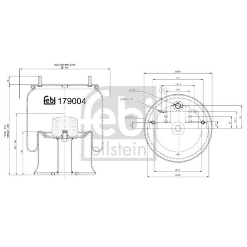 FEBI BILSTEIN Burduf, suspensie pneumatica