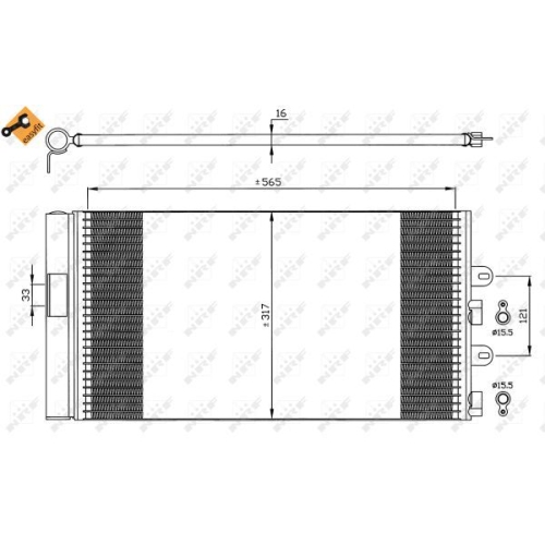 Condensator climatizare, Radiator clima Fiat Punto (188) Nrf 35606