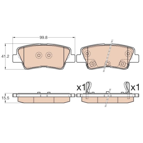 TRW set placute frana,frana disc