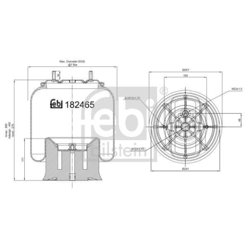 FEBI BILSTEIN Burduf, suspensie pneumatica