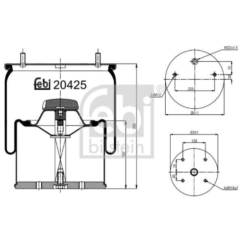 FEBI BILSTEIN Burduf, suspensie pneumatica