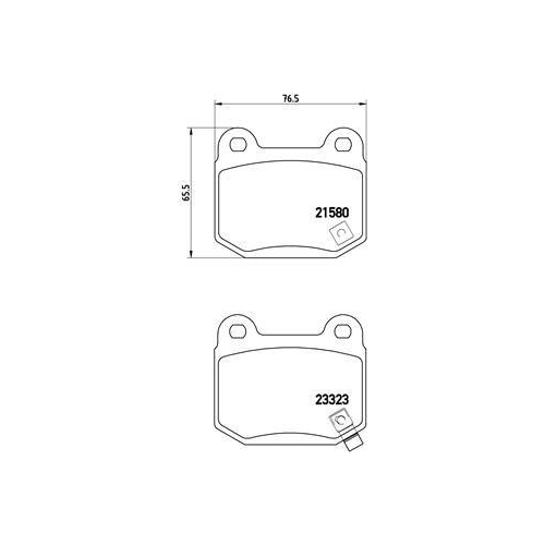 Placute frana Mitsubishi Lancer 6 (Cj Cp) 09.95-08.03, Lancer 7 (Cs A Ct A) 01.00-12.13; Nissan 350z Coupe (Z33) 09.02-12.09, 350z Roadster (Z33) 09.02-12.09; Subaru Brz 06.12-, Forester (Sj) 11.12-, Impreza Estate (Gg) 10.00-12.08, Impreza Liftback (Gr G