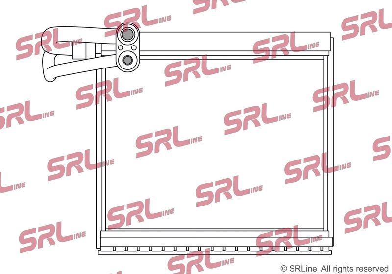 Evaporator Nissan X-Trail 14-, motor: 1.3 DIG-T, 1.6 dci, 1.6 DIG-T, 2.0, 2.0 dci, 250x235x38, SRLine, miez si rezervor din aluminiu brazat, 272804BA0A; 272804BA0B