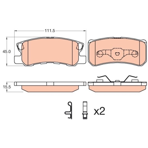 TRW set placute frana,frana disc