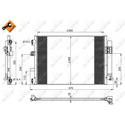 Condensator climatizare, Radiator clima Ford C-Max 2, Focus 3, Grand C-Max, NRF, 1703509