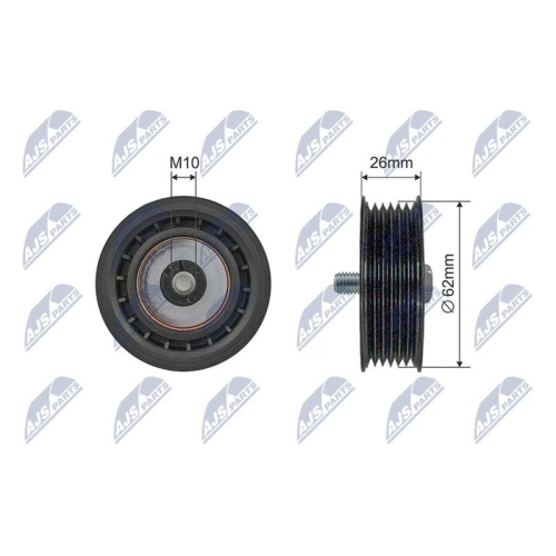 Rola intinzator curea transmisie Saab 9-3 9-5 2.0, 2.3 Turbo 2003-, 80-05