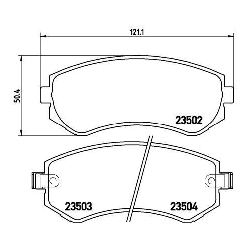 Placute frana Nissan Almera I (N15) 07.95-09.00, Almera I Hatchback (N15) 07.95-01.01, Patrol Gr 2 Estate (Y61) 06.97-, Fata, BREMBO