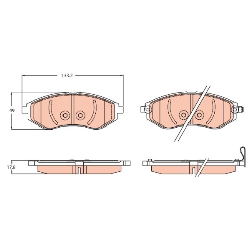 TRW set placute frana,frana disc