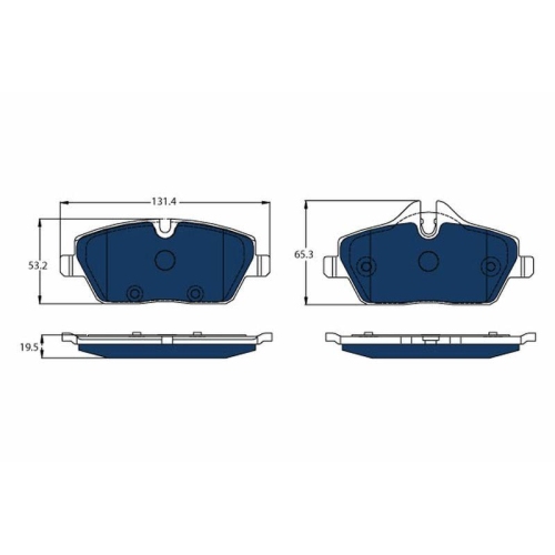 Placute frana Bmw I3 (I01), Electric, Range Extender, s Electric, s Range Extender, punte fata, pregatit pentru senzor uzura; TRW