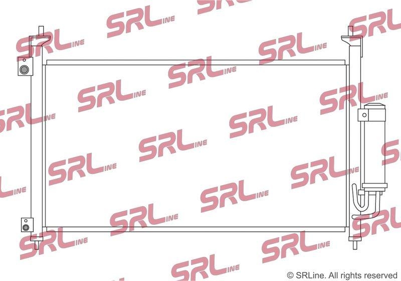 Condensator climatizare AC Honda Civic 06-12, motor: 1.4, 1.8, 2.0, 2.2 iCTDI, Condenser fara uscator , 645(600)x325x16, SRLine, miez si rezervor din aluminiu brazat, 80110-SMGE01; 80110-SMGE02