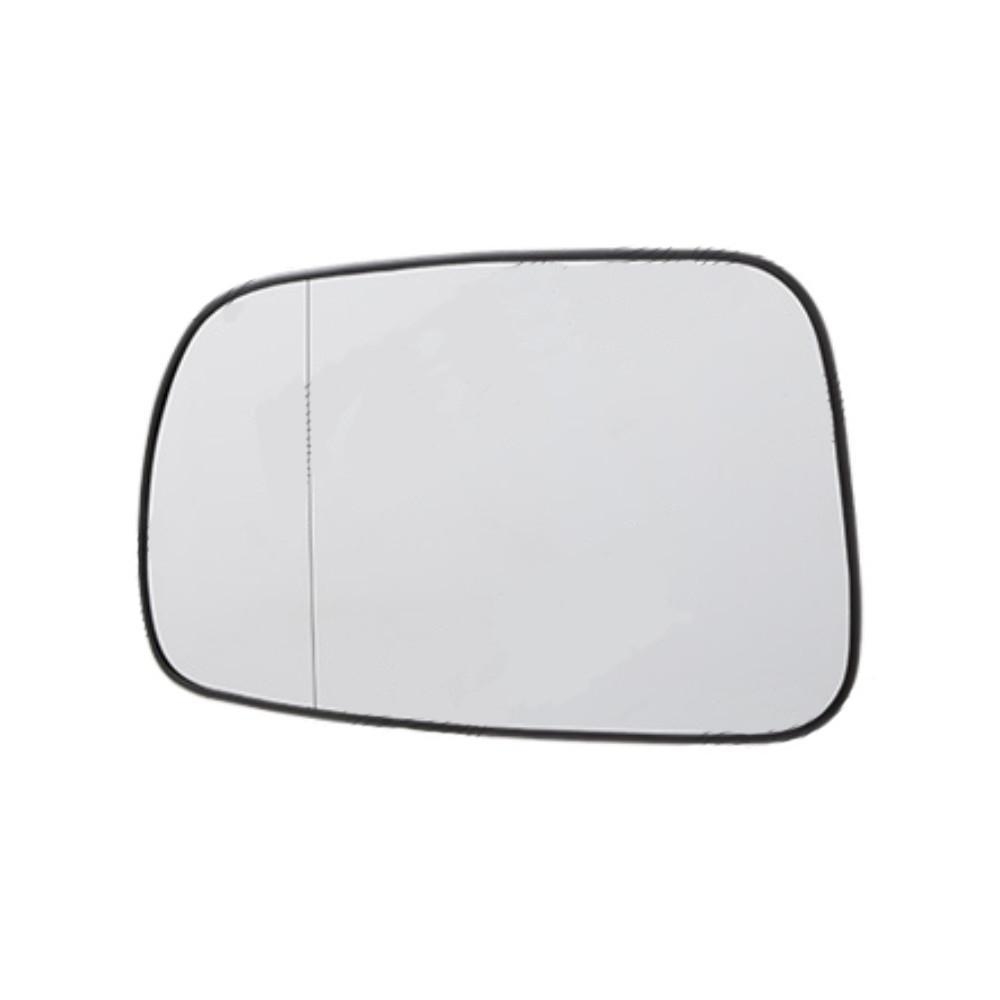 Geam oglinda exterioara cu suport fixare Toyota Corolla Verso (Zer/Zze), 06.2004-03.2009, partea Stanga, incalzit; sticla asferica; geam cromat, Aftermarket