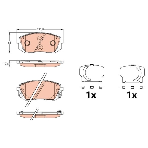 TRW set placute frana,frana disc