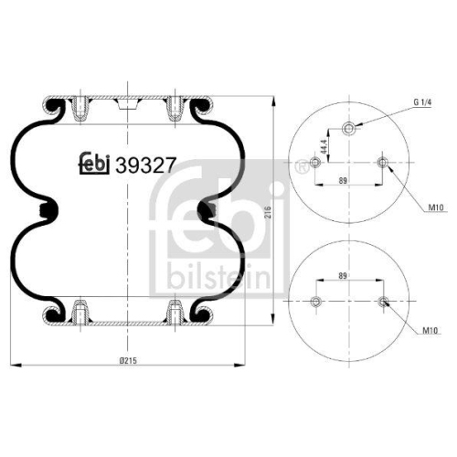 FEBI BILSTEIN Burduf, suspensie pneumatica