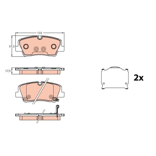 TRW set placute frana,frana disc