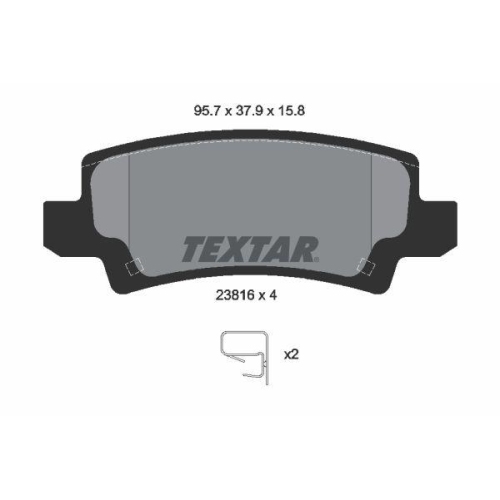 Placute frana Toyota Corolla E12) 01.01-04.08, Corolla Estate ( E12) 03.01-12.08, Corolla Sedan ( E12) 08.00-12.08, Spate, TEXTAR