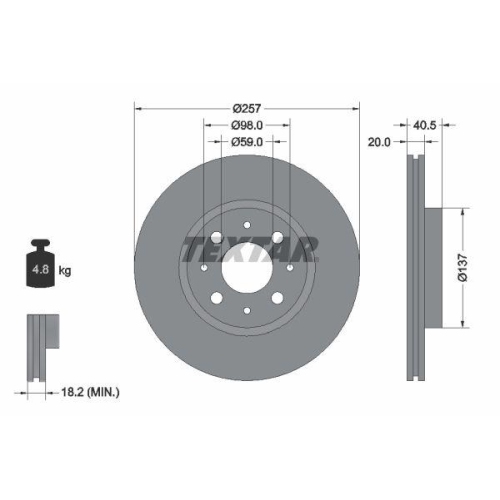 Set disc frana Alfa Romeo 145 (930) 07.94-01.01, 146 (930) 12.94-10.01, 155 (167) 01.92-12.97; Fiat Barchetta (183) 03.95-05.05, Brava (182) 10.95-06.03, Bravo I (182) 10.95-10.01, Doblo Box (223) 11.00-, Doblo Mpv (119 223) 03.01-, Marea (185) 05.96-12.0
