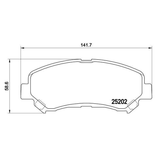 Placute frana Nissan Juke (F15) 06.10-12.19, Qashqai / Qashqai +2 I (J10 Nj10 Jj10e) 11.06-04.14, Qashqai / Qashqai +2 I Van (J10 Jj10e) 12.06-04.14, Rogue 01.07-12.15, X-Trail 2 (T31) 03.07-12.18, X-Trail Van (T31) 03.07-02.14; Suzuki Kizashi (Fr) 10.10-
