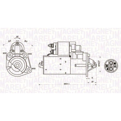 Electromotor Renault Safrane 2 (B54 ), 2.5 20V (B54F), MAGNETI MARELLI
