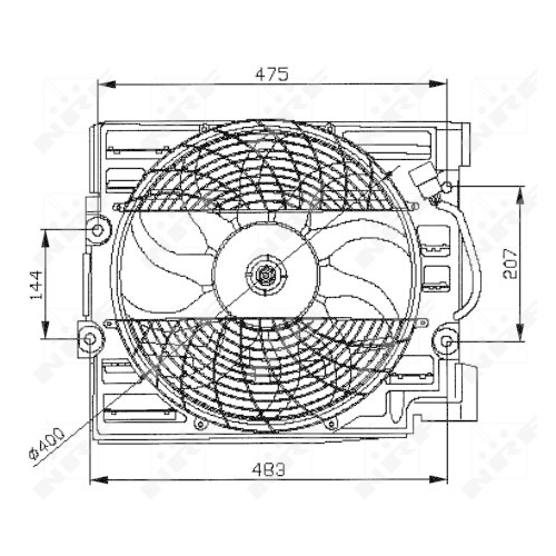 Ventilator radiator GMV Bmw Seria 5 (E39) Nrf 47029