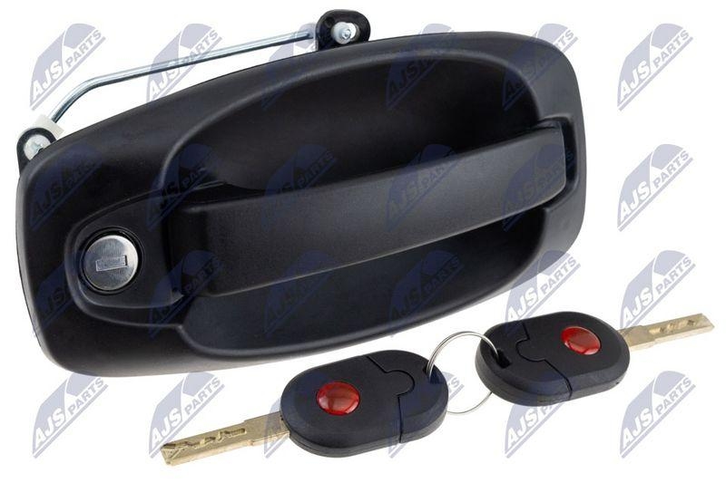Maner exterior usa Fiat Fiorino 2007-, Qubo 2007-, Citroen Nemo 2007-, Peugeot Bipper 2007-; partea din fata, cu doua chei; 735482258; NTY, aftermarket