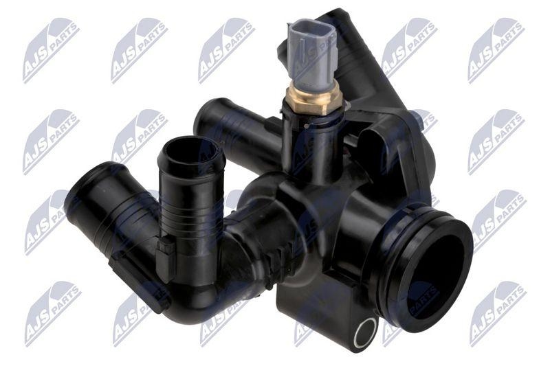Termostat cu carcasa Peugeot Boxer 2.2 HDI 2006-, Citroen Jumper II 2.2 HDI 2006-, Fiat Ducato 2.2 Multijet 2006-; BK2Q8A586AB; NTY, aftermarket