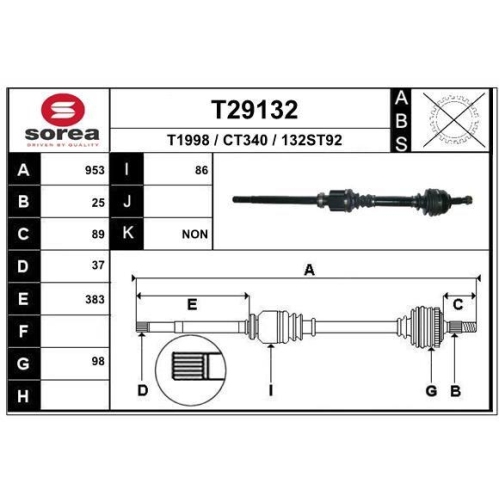 Planetara Citroen C5 2 (Rc ), C5 2 Break (Re ), 2.0 HDi (RCRHRH), 2.0 HDi (RERHRH), Fata, Dreapta, EAI