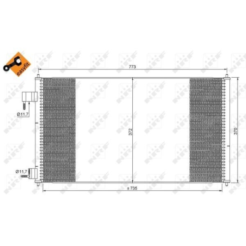 Condensator climatizare, Radiator clima Ford Tourneo Connect, Transit Connect (P65, P70, P80) Nrf 35681