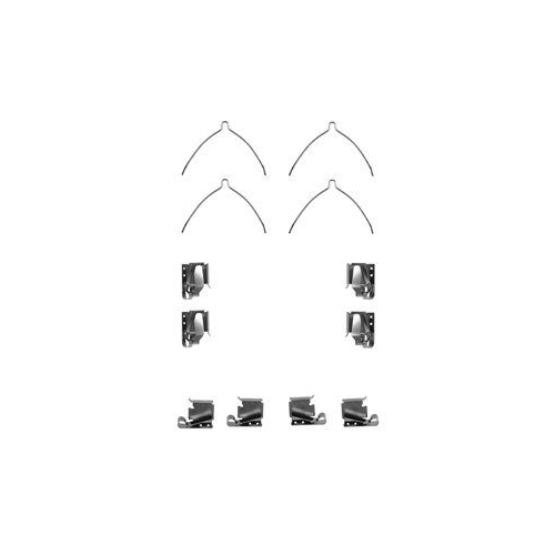 Set accesorii placute frana Delphi LX0266, parte montare : Punte Fata