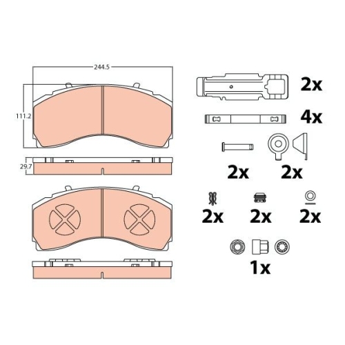 TRW set placute frana,frana disc