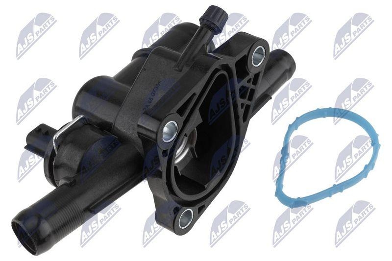 Termostat cu carcasa Renault Clio V 1.0 2019-, Nissan Micra V 1.0 2016-, Dacia Logan II 1.0 2017-, Sandero II 1.0 2016-, III 1.0 2021-; 1106000Q1F; NTY, aftermarket