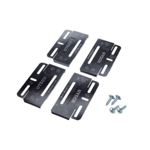 Set 4 suporti numar inmatriculare, fata-spate, negru, fara rama, universal, 8 suruburi incluse